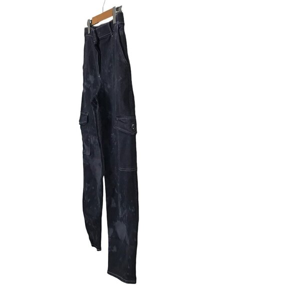 Aritzia Wilfred Grey Denim Marbled Cargo Pants Size 4 - Picture 4 of 6